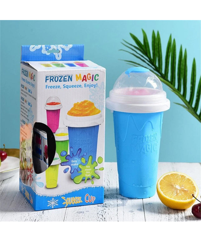 Homemade Smoothie Cup Quick-Frozen Ice Cream Milkshake Bottle Summer DIY Juice Iced Cup Freezed Portable Squeeze Slushie Cups
